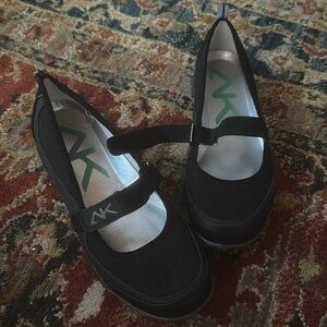 Anne Klein black sporty mary janes.  Size 10